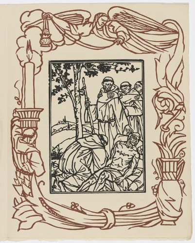 Plate (page 29) from Les Petites Fleurs de St. François (The Little Flowers of St. Francis) by Émile Bernard, illustrated book, 1928