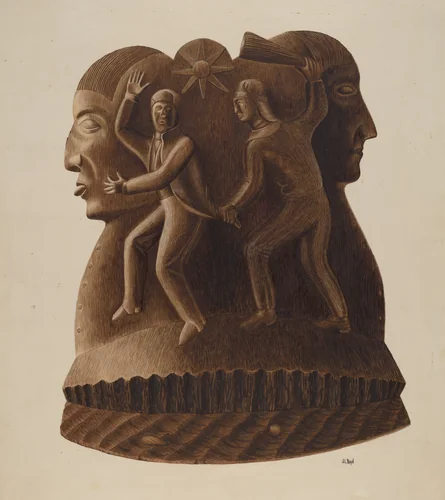 "Symbolic" Figure Carvings by Joseph L. Boyd, index of american design, 1938