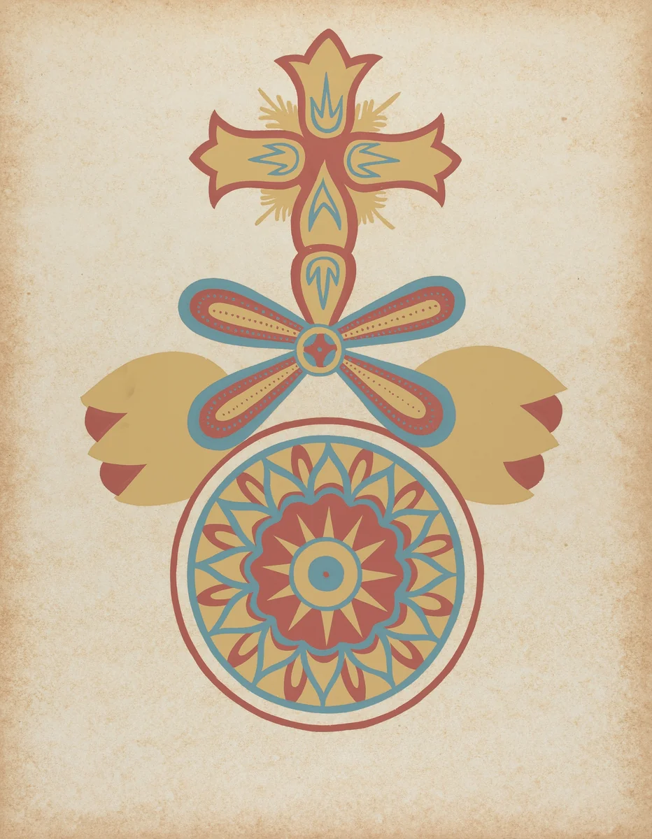 Santa Barbara Mission Doorway Design from the portfolio "Decorative Art of Spanish California" by American 20th Century, index of american design, 1935-1942