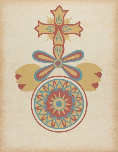 Santa Barbara Mission Doorway Design from the portfolio "Decorative Art of Spanish California" by American 20th Century, index of american design, 1935-1942