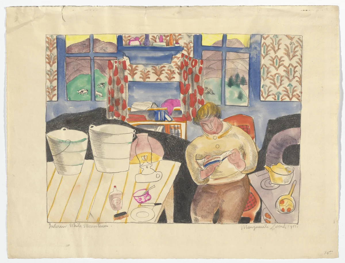 Interior White Mountains by Marguerite Zorach, print, 1915