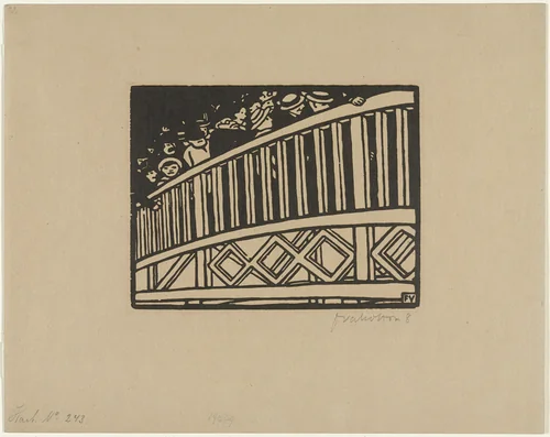 The Moving Footway (plate I) from The World's Fair (L'Exposition Universelle) by Félix Vallotton, print, 1901