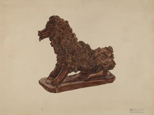 Dog Statuette by Frank Fumagalli, index of american design, 1940