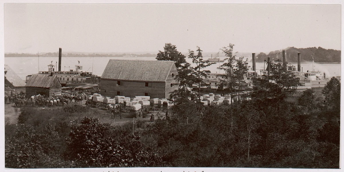 Wilcox Landing by Andrew Joseph Russell, photograph, 1861-1865