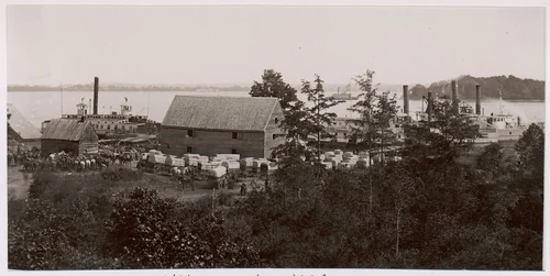 Wilcox Landing by Andrew Joseph Russell, photograph, 1861-1865