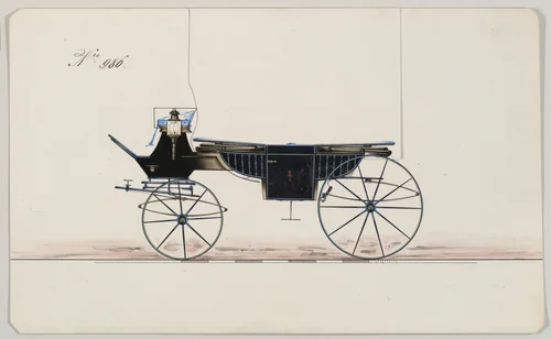 Landau #986 by Brewster & Co., drawing, 1850-1870