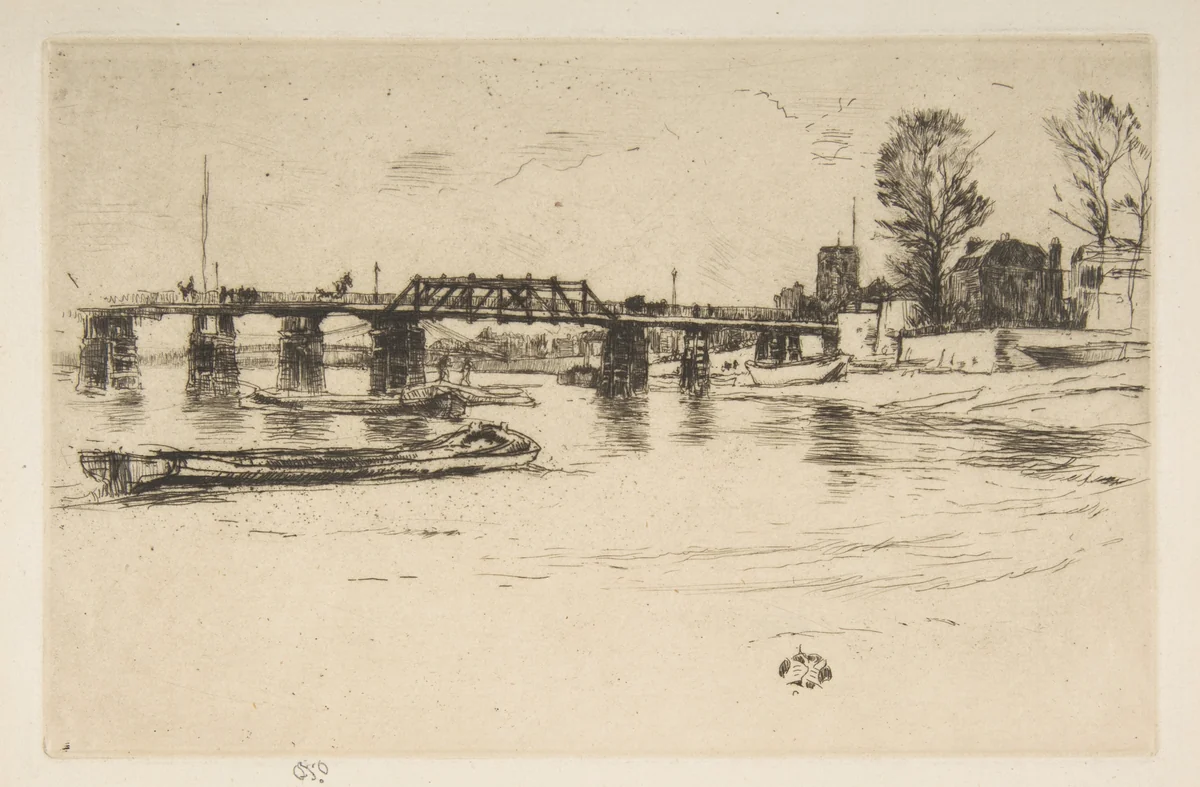 Fulham (Chelsea) by James McNeill Whistler, print, 1879