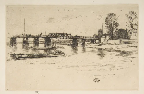 Fulham (Chelsea) by James McNeill Whistler, print, 1879