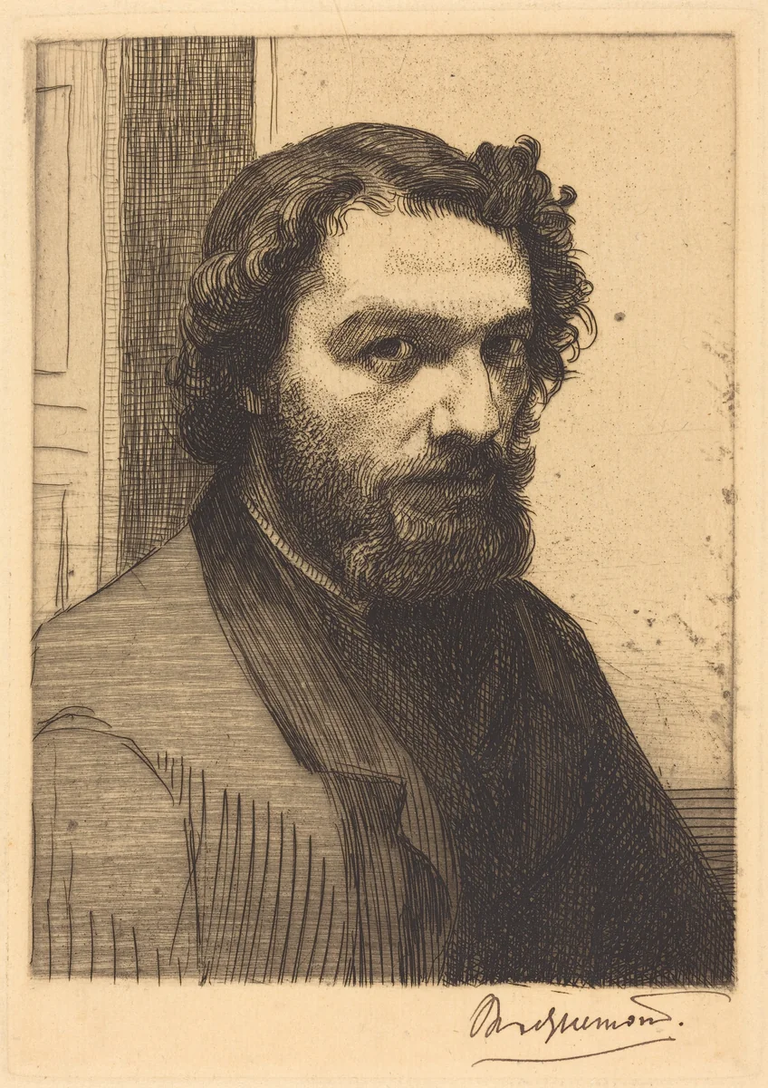 Alphonse Legros by Félix Bracquemond, print, 1861