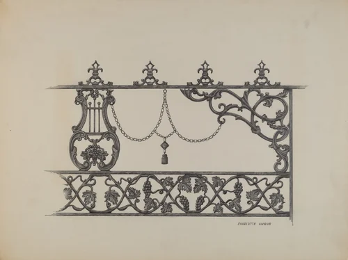 Cemetary Plot Enclosure by Charlotte Angus, index of american design, 1937