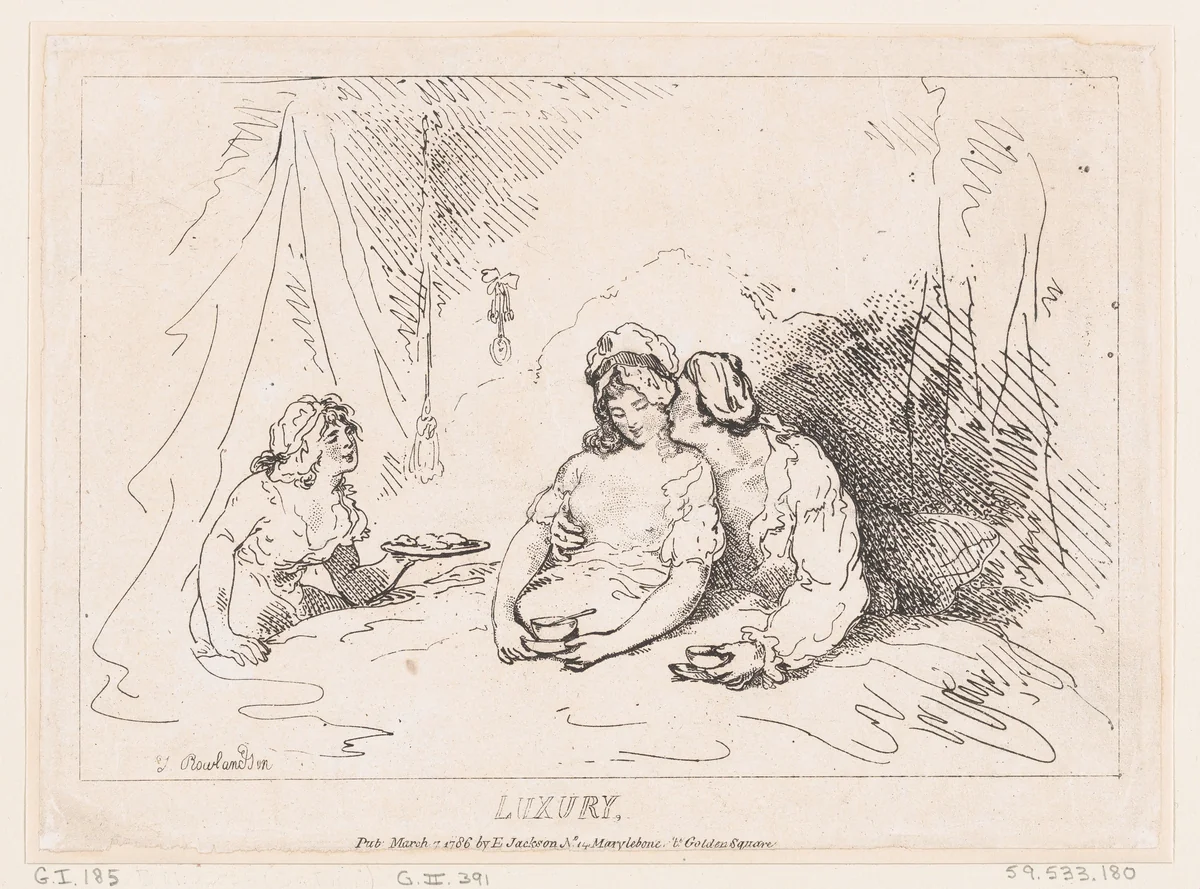 Luxury by Thomas Rowlandson, print, 1786