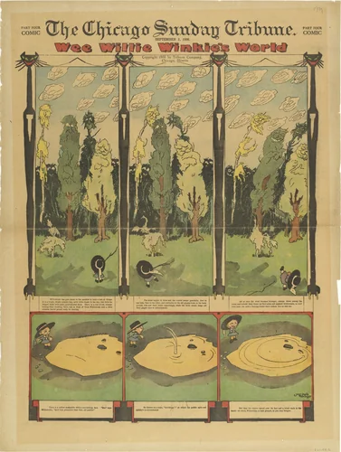 Wee Willie Winkie's World from The Chicago Sunday Tribune by Lyonel Feininger, print, 1906