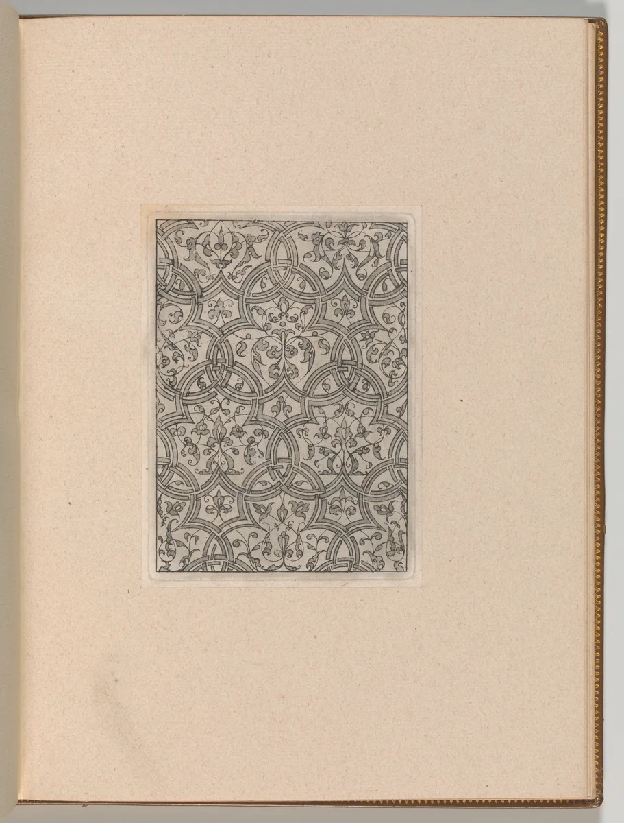 Copies after the 'Livre contenant passement de moresques' (plate 13) by Jacques Androuet du Cerceau, book, 1800-1900