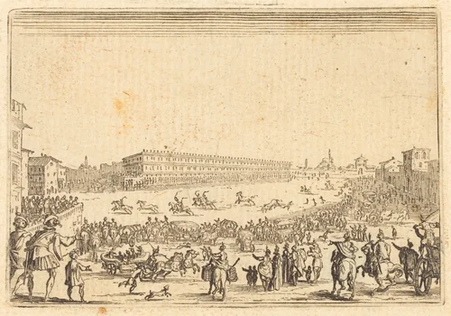 Piazza Presso alla Porta al Prato by Jacques Callot, print, 1622
