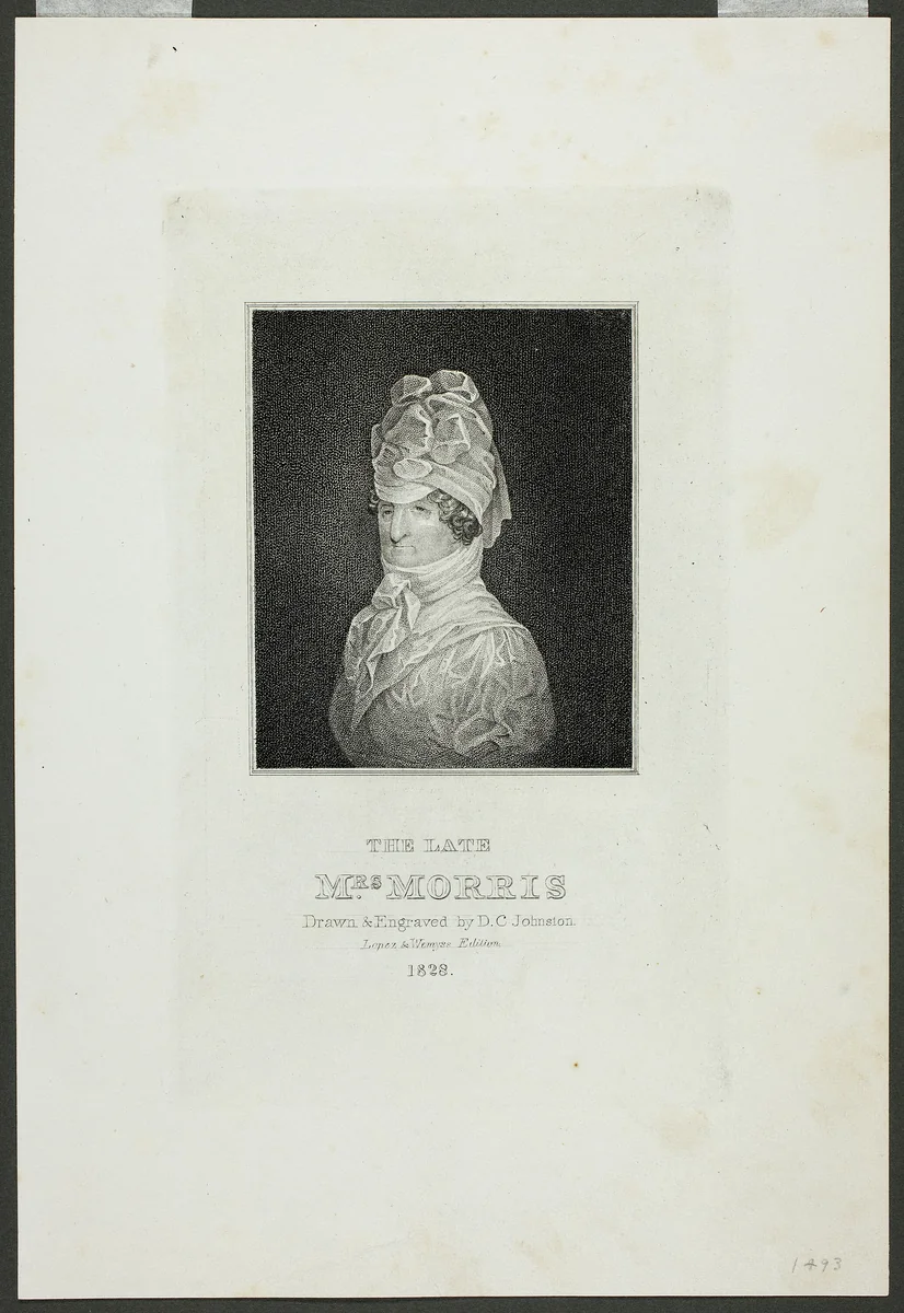 The Late Mrs. Morris by David Claypoole Johnston, print, 1828
