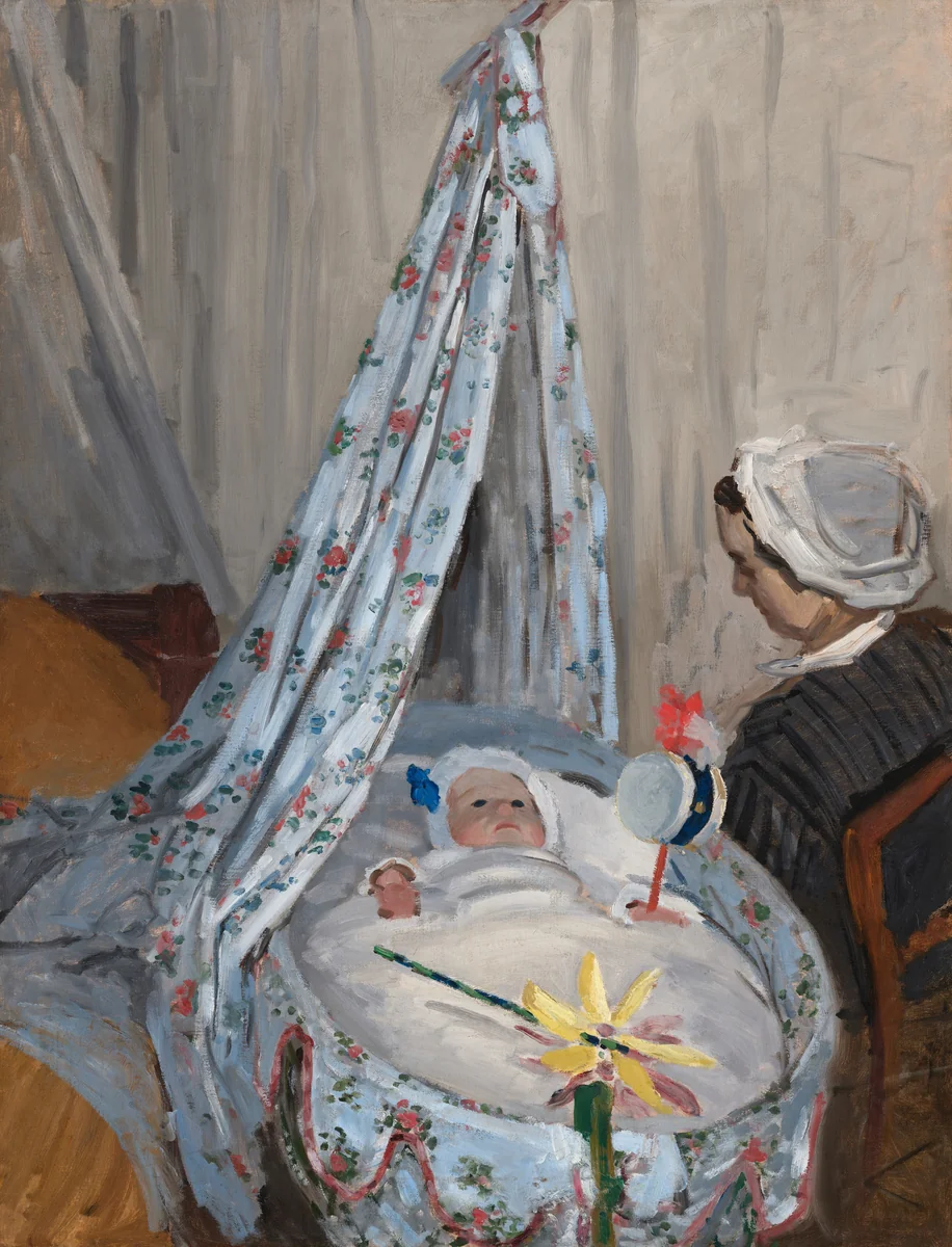 The Cradle - Camille with the Artist's Son Jean by Claude Monet, painting, 1867