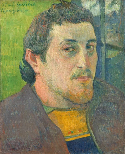 Self-Portrait Dedicated to Carrière by Paul Gauguin, painting, 1888-1889