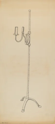 Rush and Candle Stand by Irene Lawson, index of american design, 1939