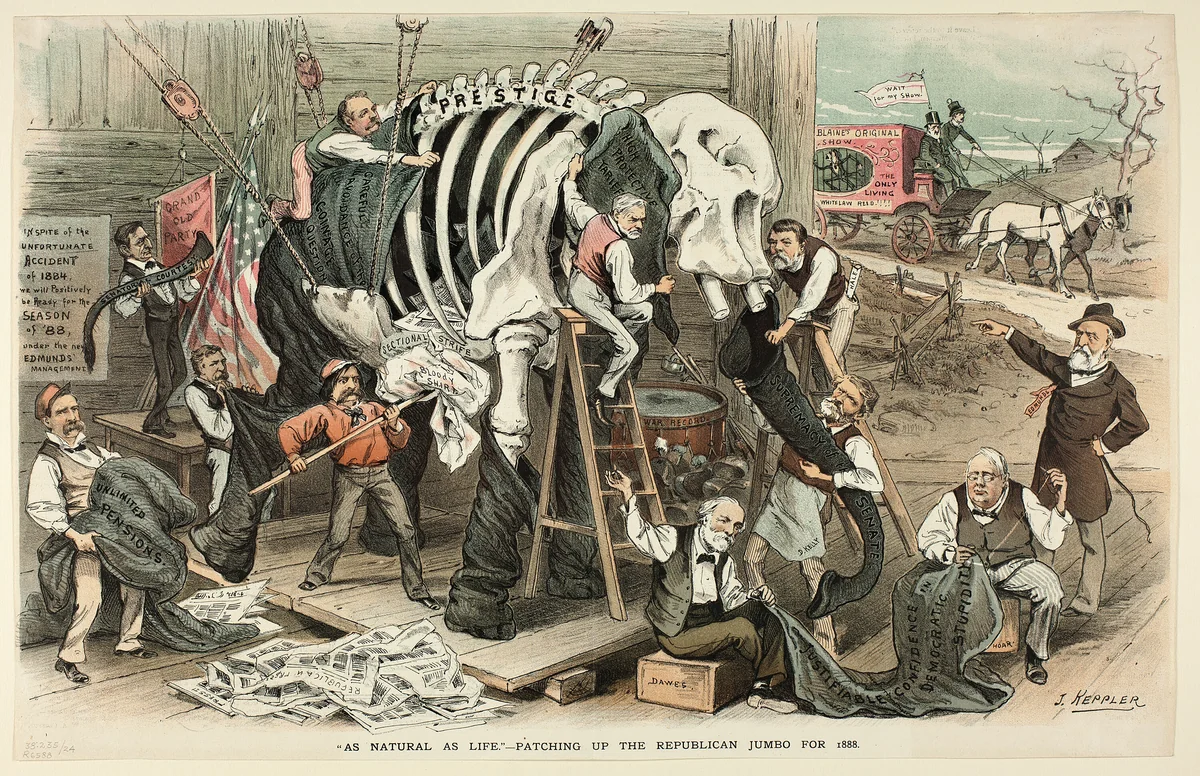 As Natural as Life, from Puck by Joseph Keppler, print, 1888