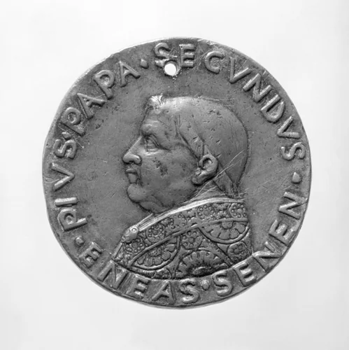 Pope Pius II by Andrea Guazzalotti, metalwork, 1460