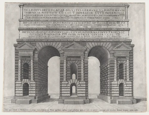 Porta Maggiore, from "Speculum Romanae Magnificentiae" by anonymous, print, 1549