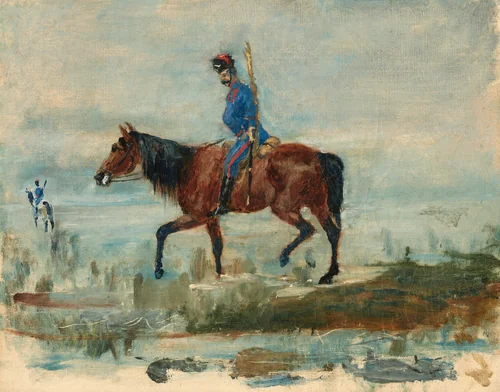 Hussars by Henri de Toulouse-Lautrec, painting, 1878