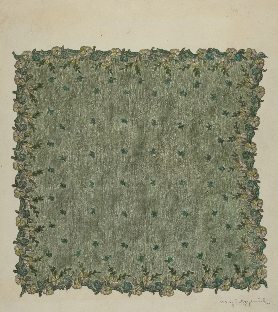 Evening Handkerchief by Mary Fitzgerald, index of american design, 1935-1942