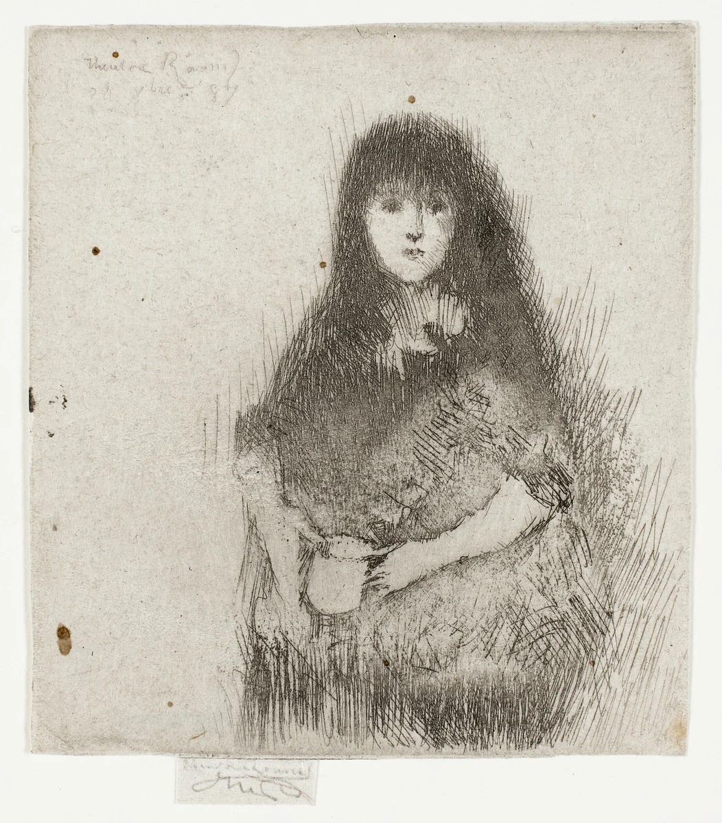 Portrait of a Little Spanish Girl by Theodore Roussel, print, 1887