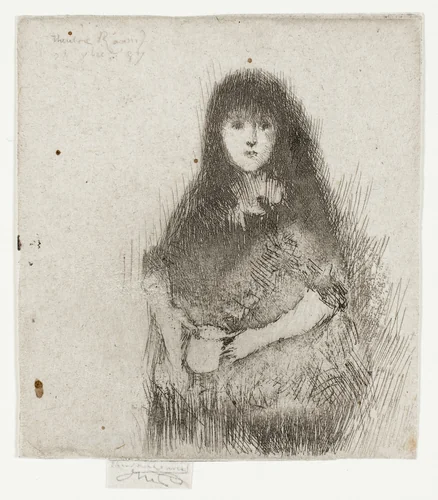 Portrait of a Little Spanish Girl by Theodore Roussel, print, 1887