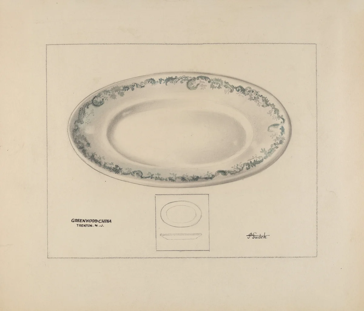 Platter by Joseph Sudek, index of american design, 1937