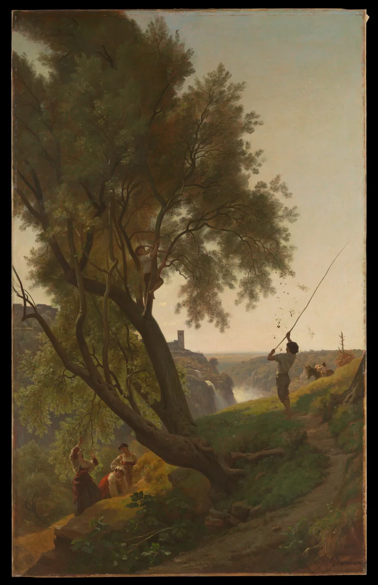 Gathering Olives at Tivoli by François-Louis Français, painting, 1868