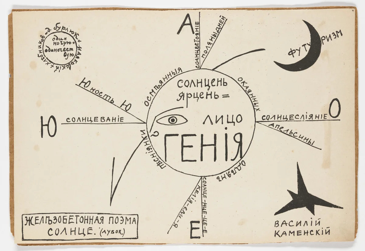 Untitled from 1918 by Vasilii Kamenskii, illustrated book, 1917