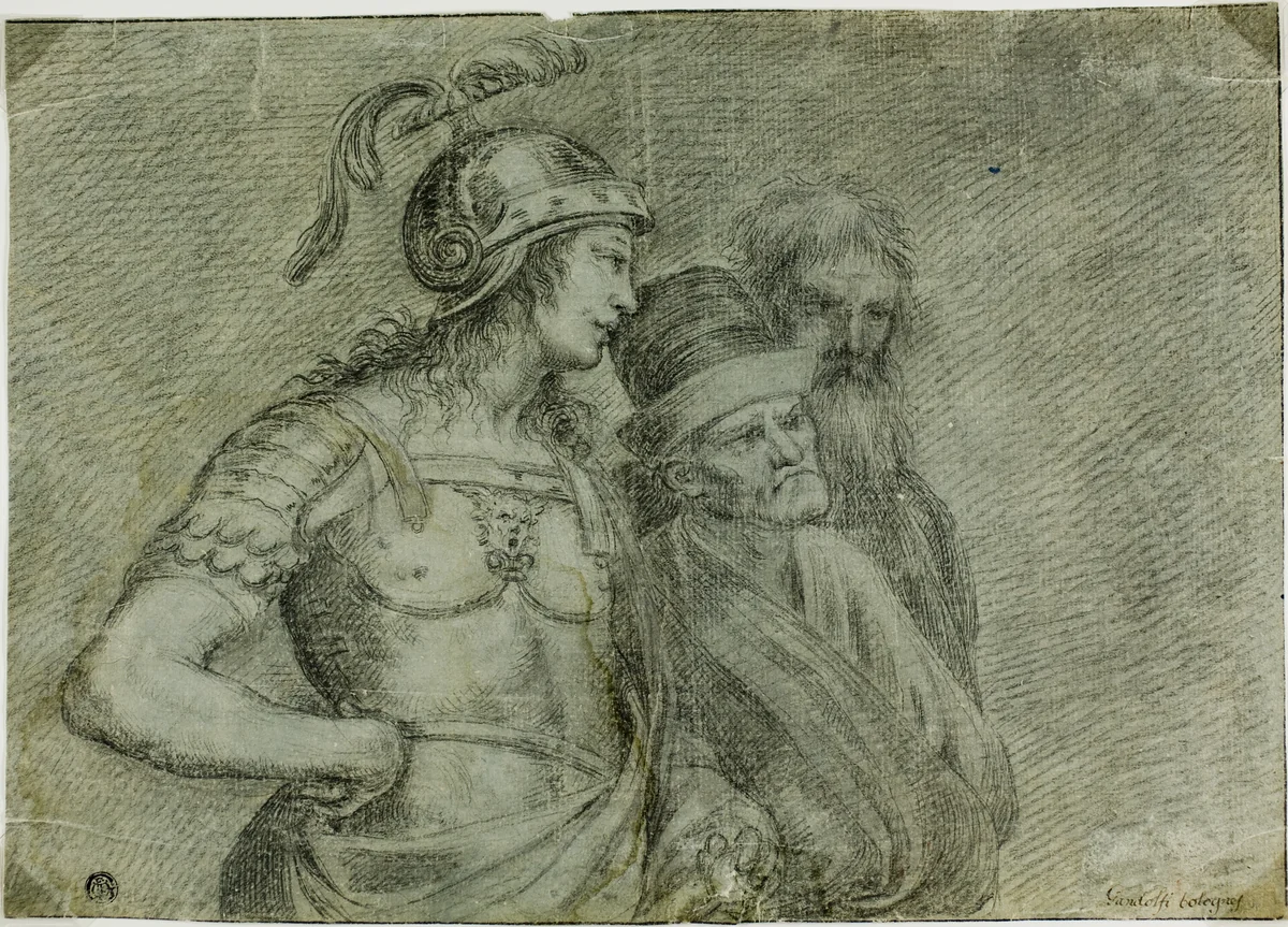 Alcibiades and Two Philosophers by Raffaello Sanzio, drawing, 1700-1799