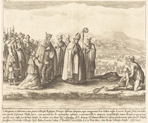 The Miracle of Saint Mansuy by Jacques Callot, print, 1616-1626