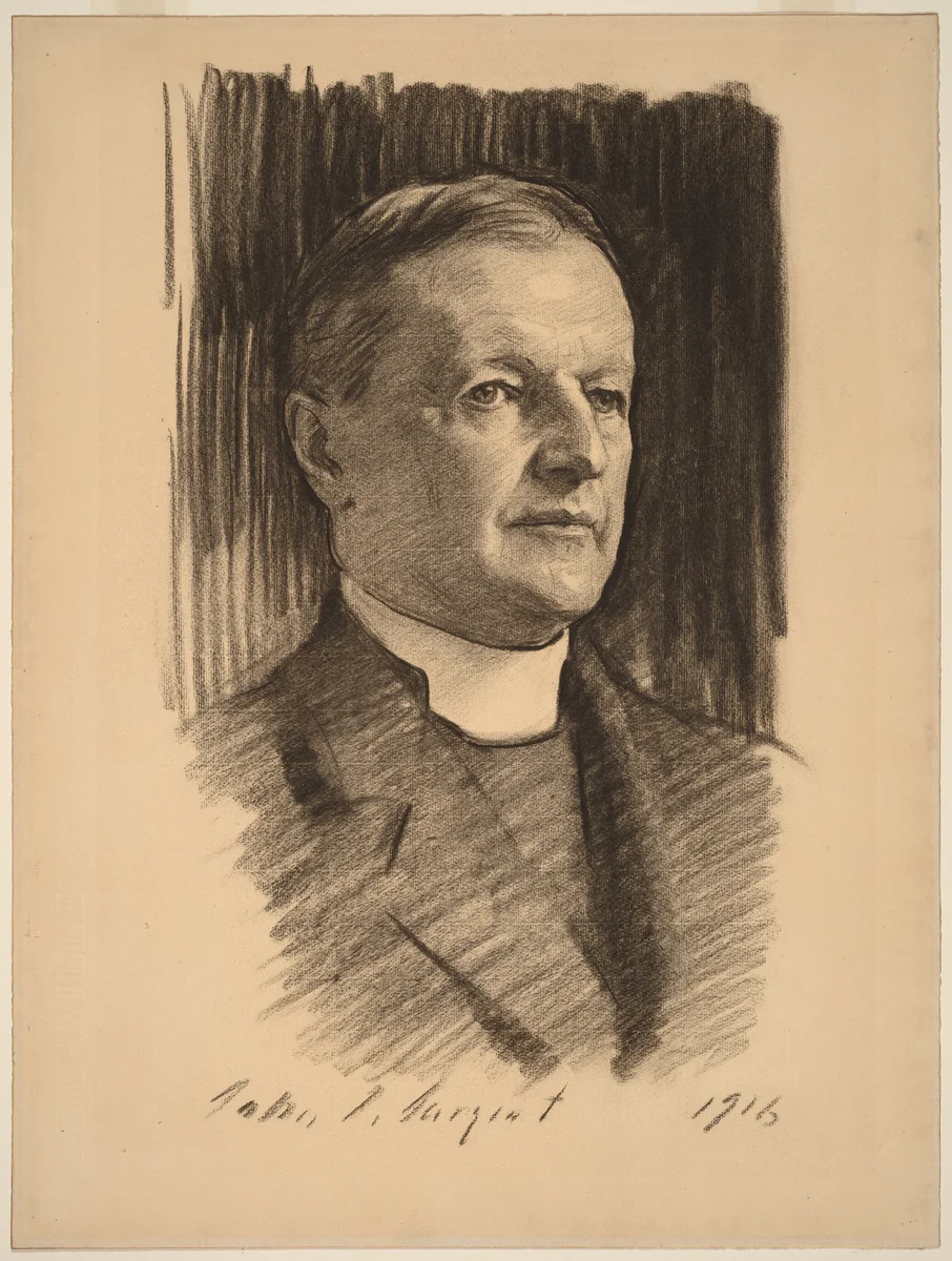 The Rt. Reverend William Lawrence by John Singer Sargent, drawing, 1916