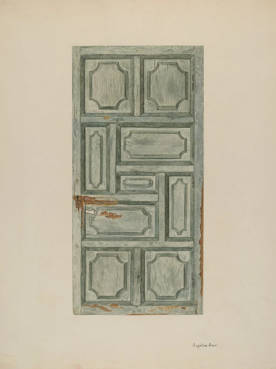 Panel Door by Angeline Starr, index of american design, 1939