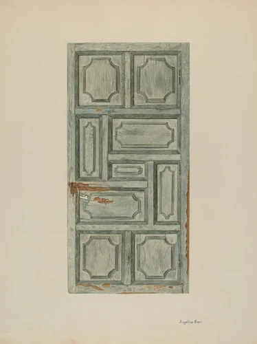 Panel Door by Angeline Starr, index of american design, 1939