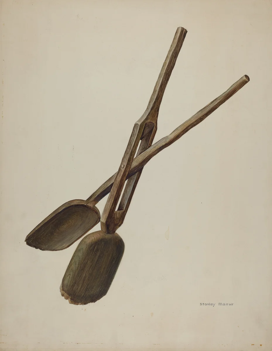 Tongs by Stanley Mazur, index of american design, 1938