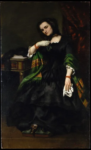 Madame Auguste Cuoq (Mathilde Desportes, 1827–1910) by Gustave Courbet, painting, 1852-1857