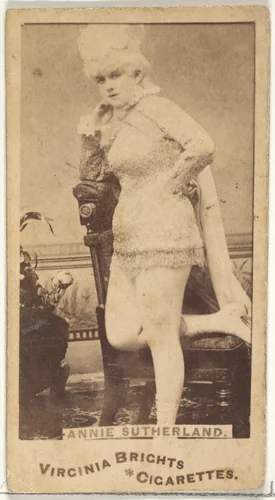 Annie Sutherland, from the Actors and Actresses series (N45, Type 1) for Virginia Brights Cigarettes by Allen & Ginter, photograph, 1885-1891