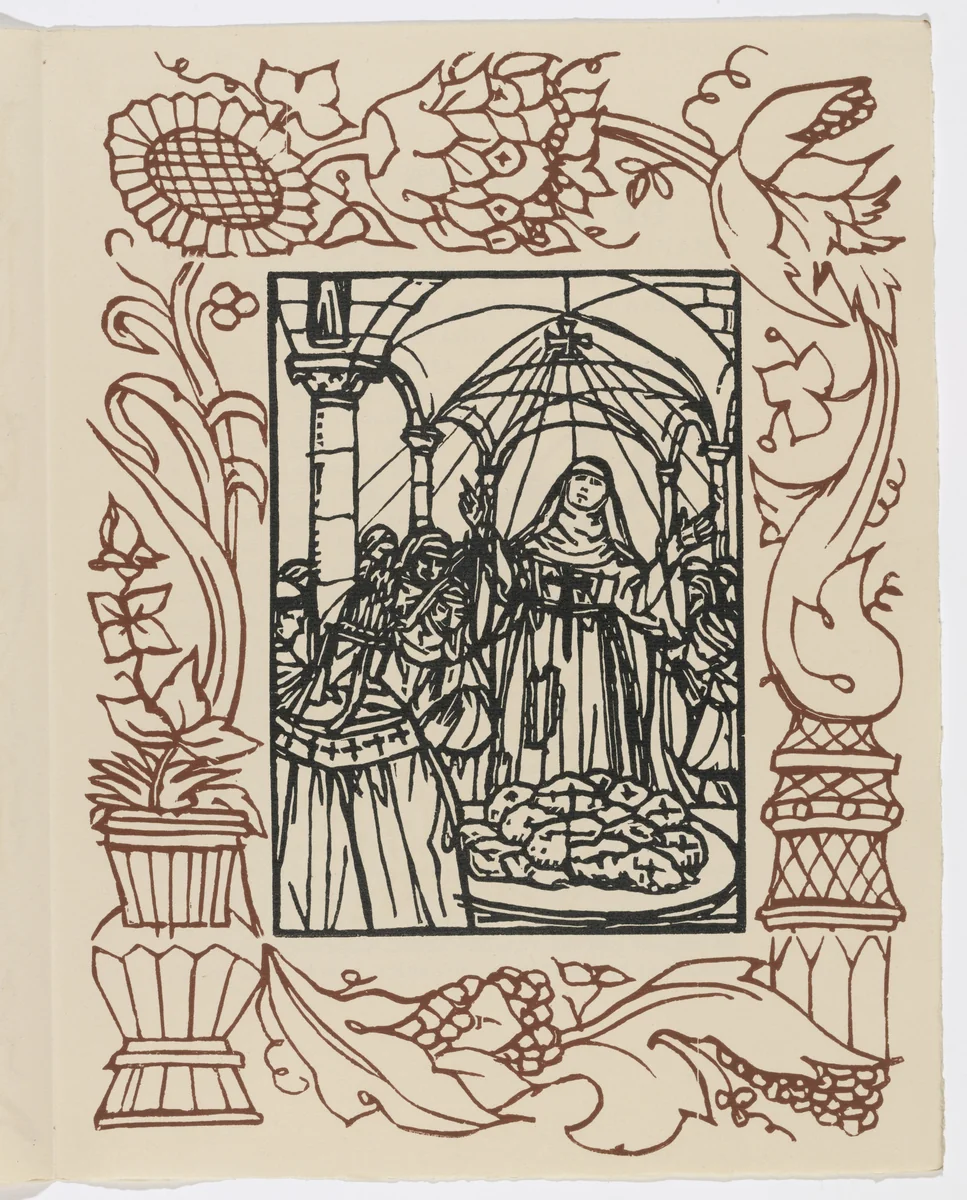 Plate (page 199) from Les Petites Fleurs de St. François (The Little Flowers of St. Francis) by Émile Bernard, illustrated book, 1928