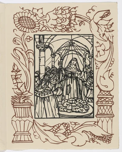 Plate (page 199) from Les Petites Fleurs de St. François (The Little Flowers of St. Francis) by Émile Bernard, illustrated book, 1928