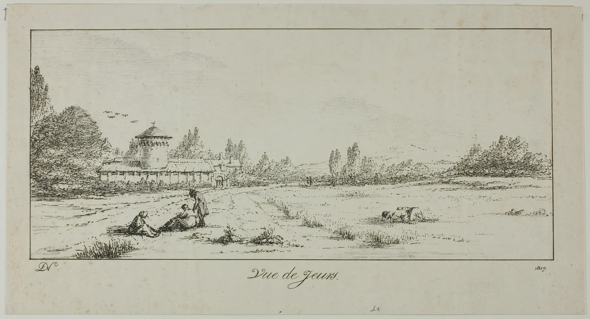 View of Jeurs by Dominique Vivant Denon, print, 1817