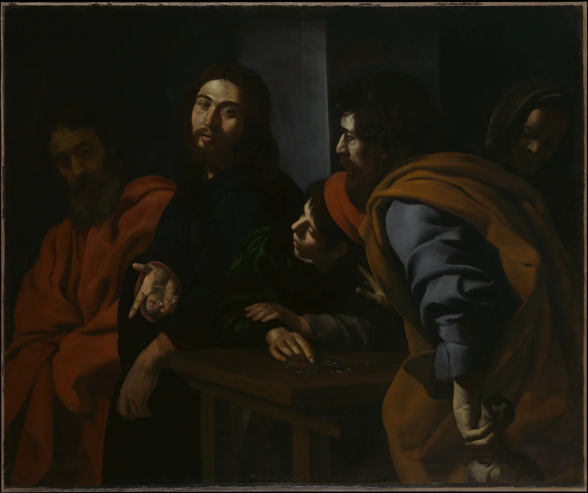 The Calling of Saint Matthew by Giovanni Battista Caracciolo, painting, 1625-1630