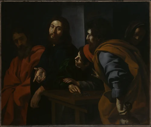 The Calling of Saint Matthew by Giovanni Battista Caracciolo, painting, 1625-1630