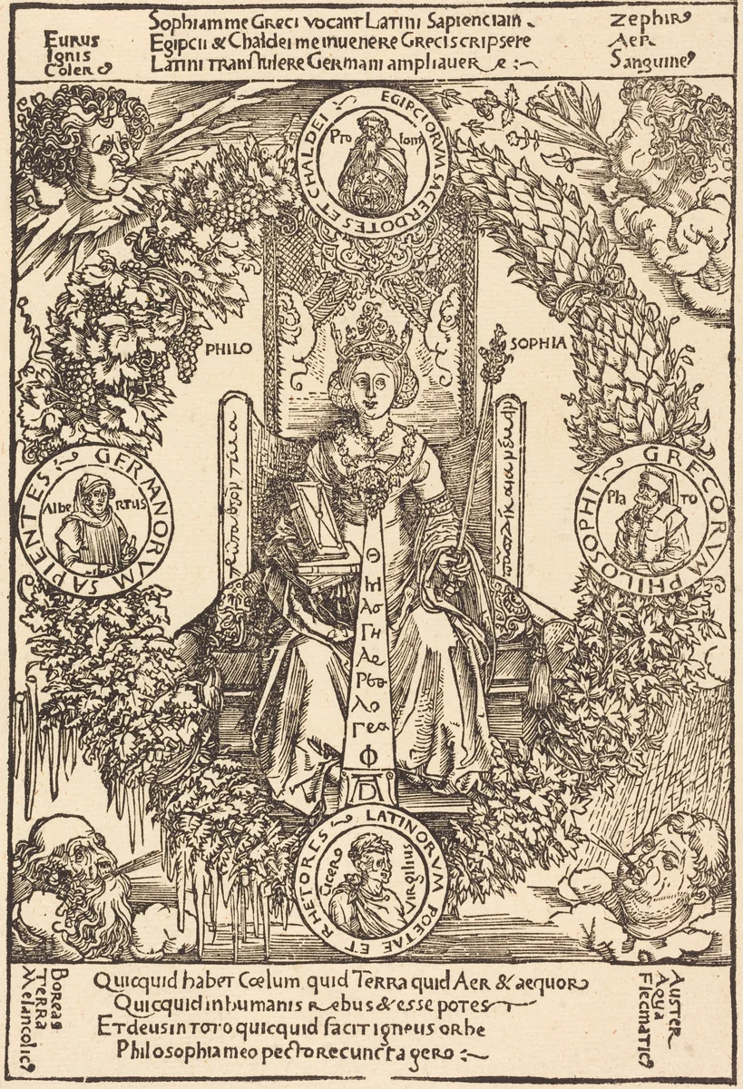 Philosophy by Albrecht Dürer, print, 1502