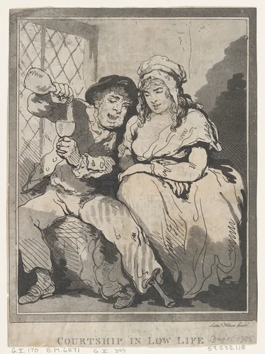 Courtship in Low Life by Samuel Alken, print, 1785