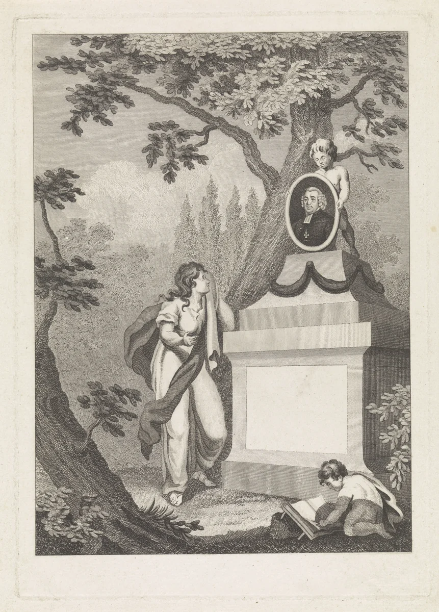 Gedenkteken voor Petrus Haack by Jacobus Wijsman, print, 1824-1826