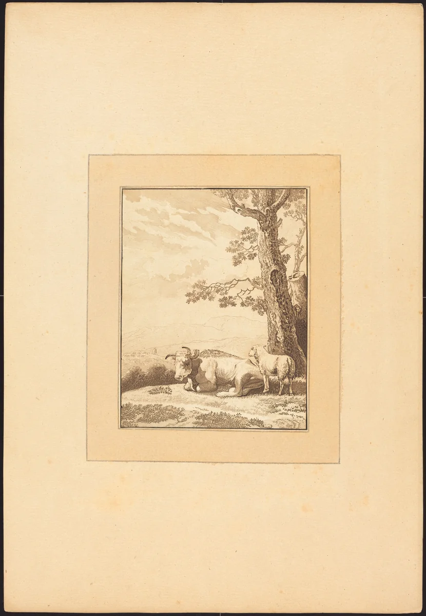 Cow Resting by Regina Schönecker; Karel Dujardin, portfolio, 1782-1785