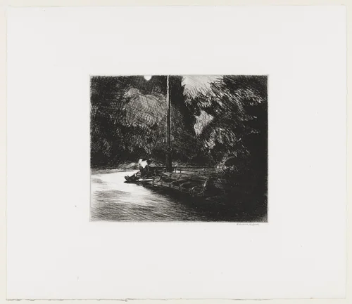 Night in the Park by Edward Hopper, print, 1921